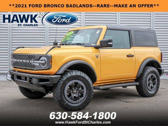 2021 Ford Bronco for sale at Hawk Ford of St. Charles in Saint Charles IL