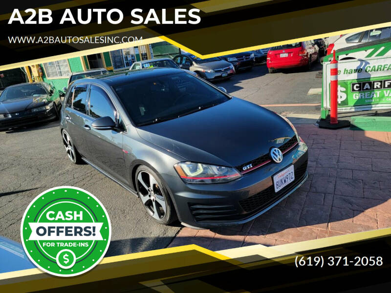 2015 Volkswagen Golf GTI for sale at A2B AUTO SALES in Chula Vista CA