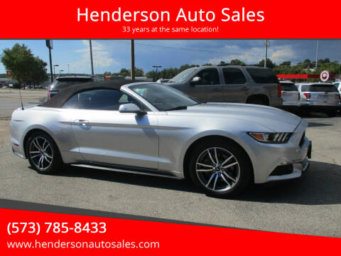 2017 Ford Mustang for sale at Henderson Auto Sales in Poplar Bluff MO