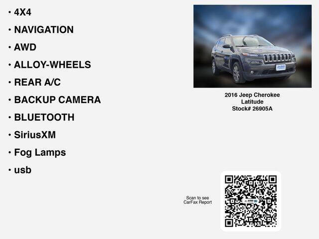 2016 Jeep Cherokee Latitude