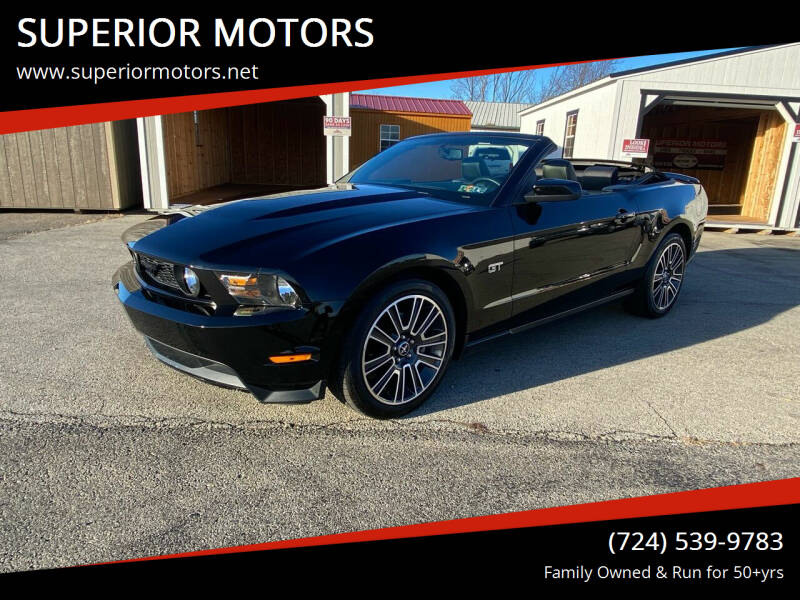 2010 Ford Mustang for sale at SUPERIOR MOTORS in Latrobe PA