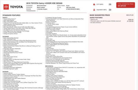 2019 Toyota Camry XSE