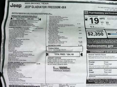 2023 Jeep Gladiator Freedom