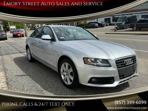 2010 Audi A4 for sale at Emory Street Auto Sales and Service in Attleboro MA