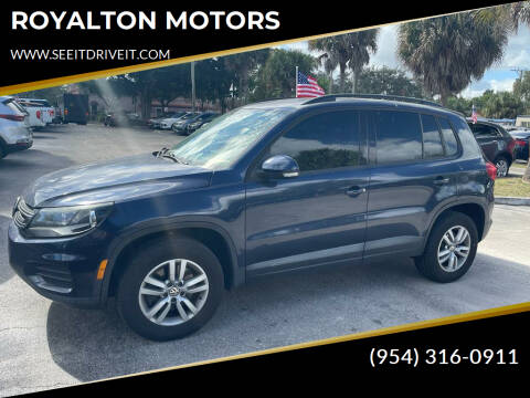 2016 Volkswagen Tiguan for sale at ROYALTON MOTORS in Plantation FL