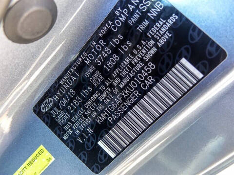 2019 Hyundai Veloster 2.0L