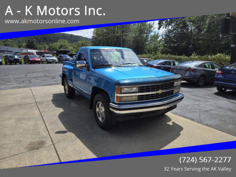 1992 Chevrolet C/K 1500 Series for sale at A - K Motors Inc. in Vandergrift PA