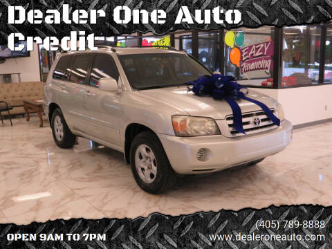 2004 Toyota Highlander for sale at Dealer One Auto Credit in Oklahoma City OK