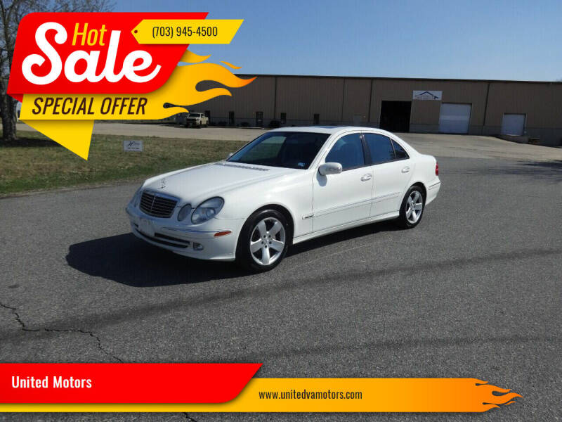 2003 Mercedes-Benz E-Class for sale at United Motors in Fredericksburg VA