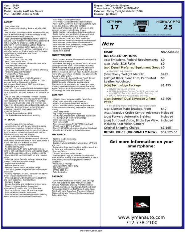 2019 GMC Acadia Denali