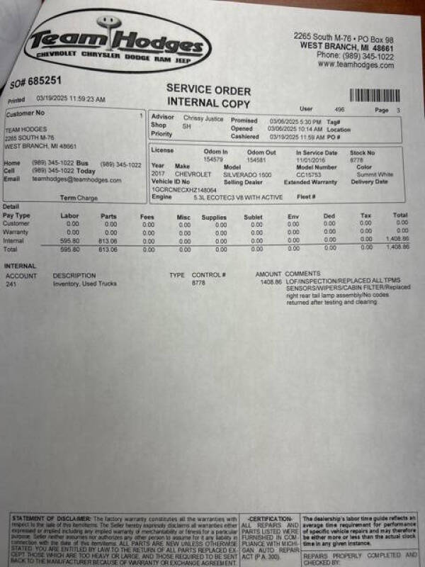 2017 Chevrolet Silverado 1500