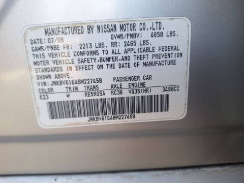 2008 Infiniti G35 Journey