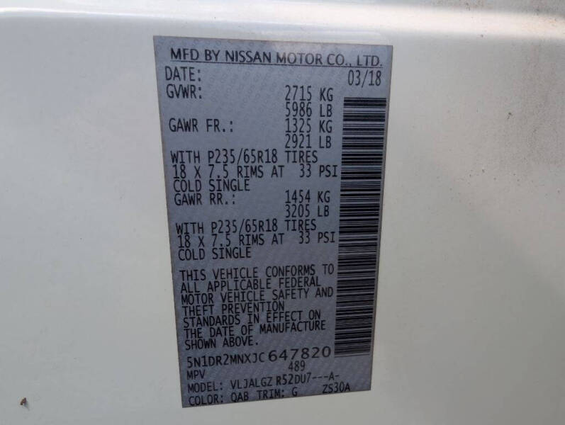 2018 Nissan Pathfinder S