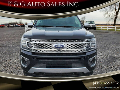 2019 Ford Expedition for sale at K & G Auto Sales Inc in Delta OH