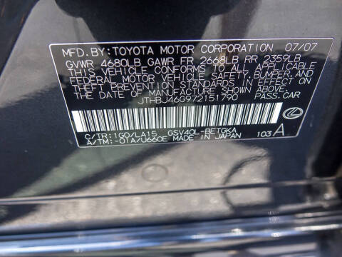 2007 Lexus ES 350