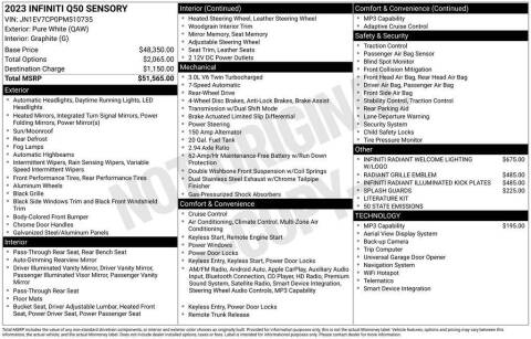 2023 Infiniti Q50 Sensory