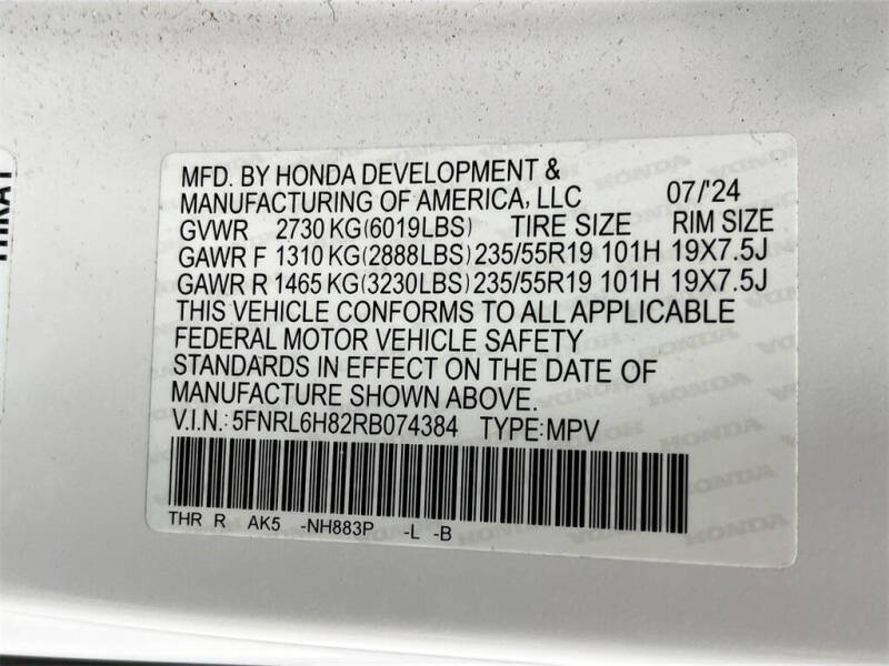 2024 Honda Odyssey Touring