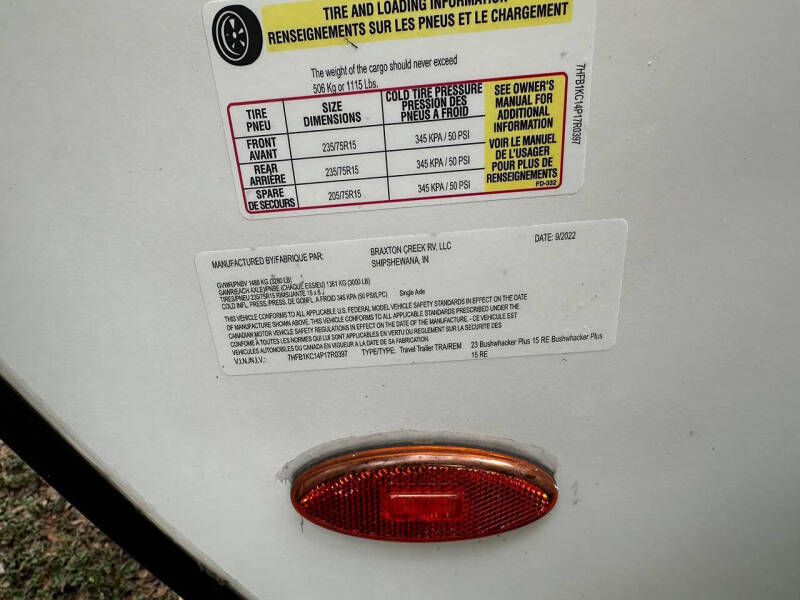 2023 Braxton Creek Bushwhacker Plus 15RE