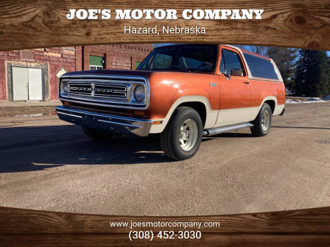 1975 Plymouth Trailduster for sale at Joe's Motor Company in Hazard NE