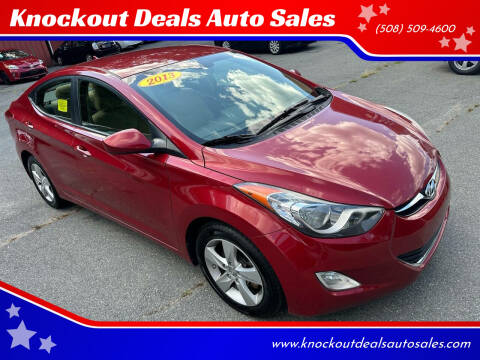 2013 Hyundai Elantra for sale at Knockout Deals Auto Sales in West Bridgewater MA