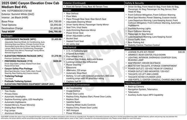2025 GMC Canyon Elevation