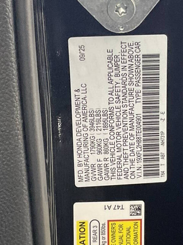 2026 Honda Civic Sport