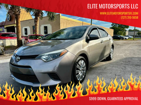 2016 Toyota Corolla for sale at Elite Motorsports LLC in Saint Petersburg FL