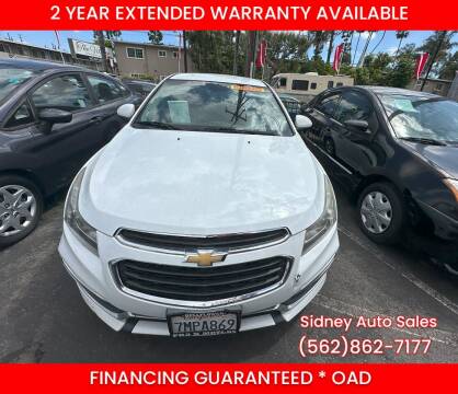 2015 Chevrolet Cruze for sale at Sidney Auto Sales in Downey CA