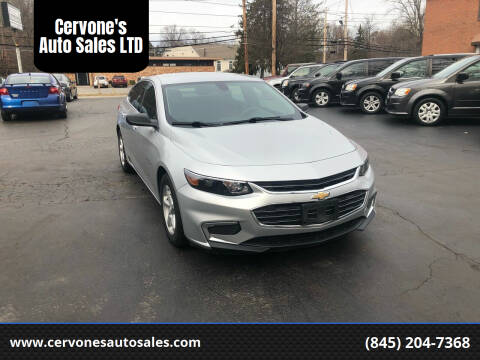 2016 Chevrolet Malibu for sale at Cervone's Auto Sales LTD in Beacon NY