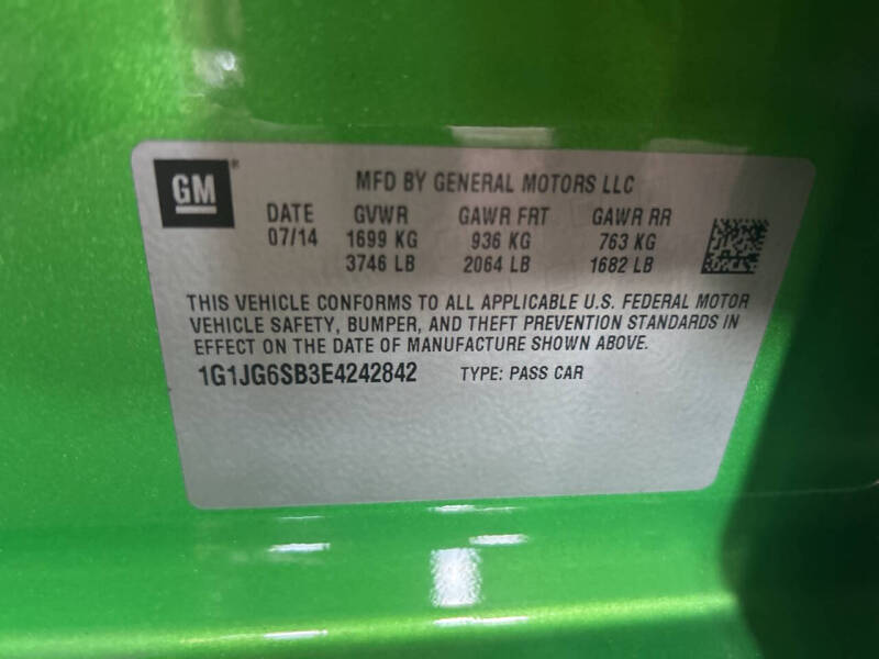 2014 Chevrolet Sonic RS Auto