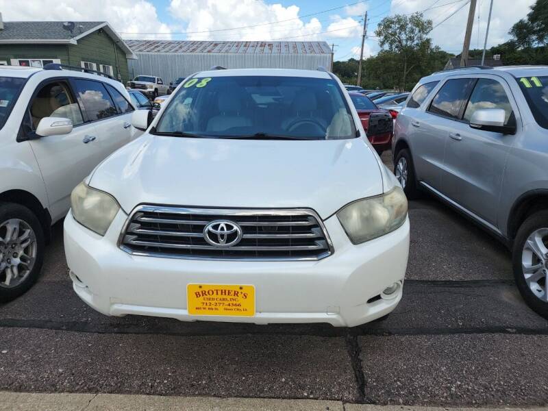 2008 Toyota Highlander for sale at Brothers Used Cars Inc in Sioux City IA