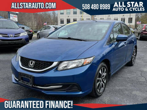 2015 Honda Civic for sale at All Star Auto  Cycles in Marlborough MA