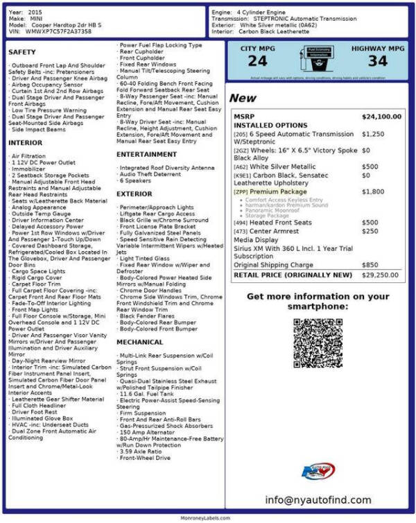 2015 MINI Hardtop 2 Door Cooper S