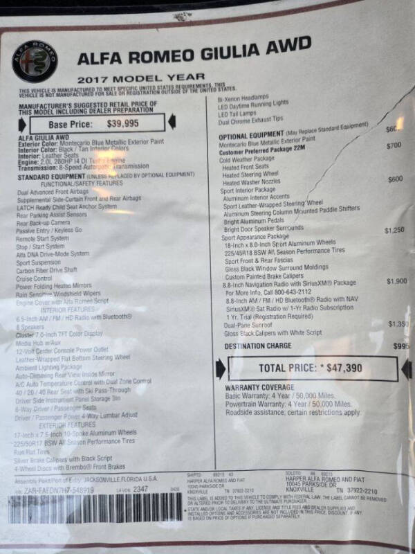 2017 Alfa Romeo Giulia