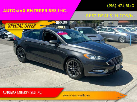 2018 Ford Fusion for sale at AUTOMAX ENTERPRISES INC. in Roseville CA