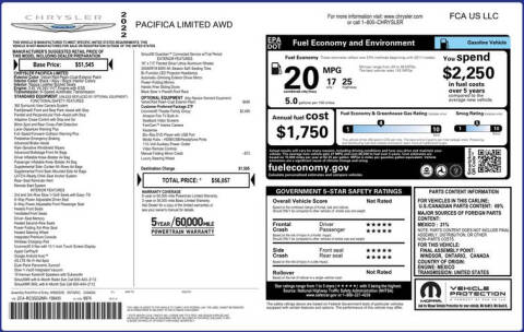2022 Chrysler Pacifica Limited