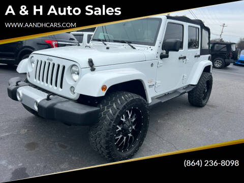 2015 Jeep Wrangler Unlimited for sale at A & H Auto Sales in Greenville SC