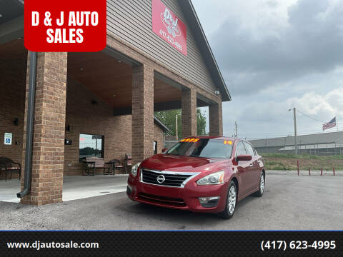 2014 Nissan Altima for sale at D & J AUTO SALES in Joplin MO