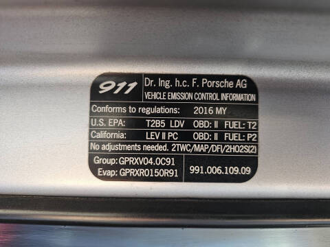 2016 Porsche 911 Carrera