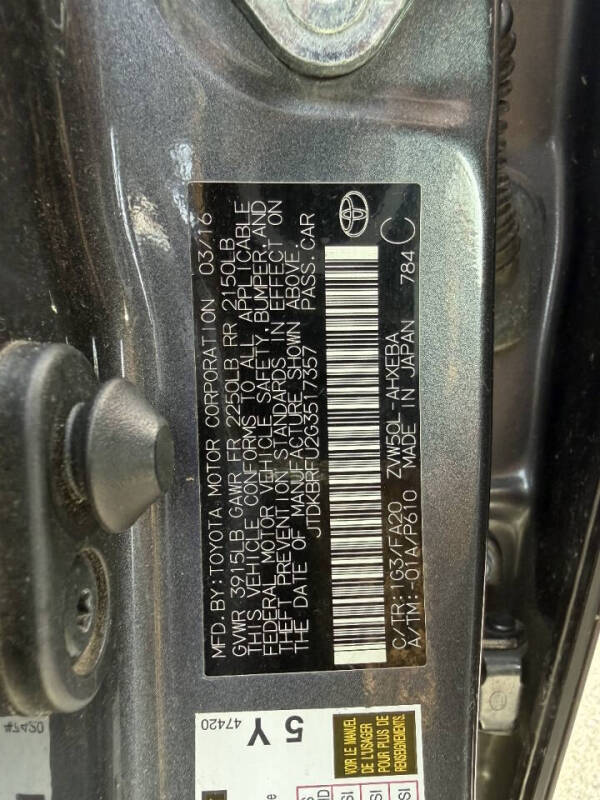 2016 Toyota Prius Two