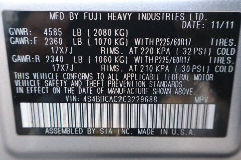 2012 Subaru Outback 2.5i