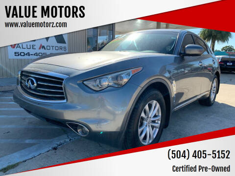 2013 Infiniti FX37 for sale at VALUE MOTORS in Kenner LA