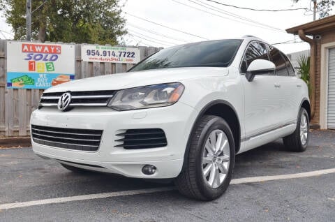 2014 Volkswagen Touareg for sale at ALWAYSSOLD123 INC in Fort Lauderdale FL