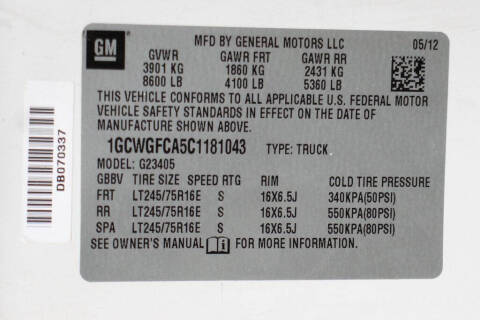 2012 Chevrolet Express 2500