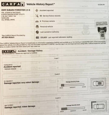 2009 Subaru Forester 2.5 X