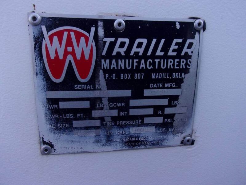 1993 w-w 16 ft enclosed trailer