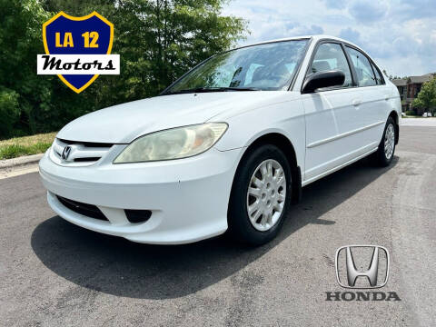 2004 Honda Civic for sale at LA 12 Motors in Durham NC