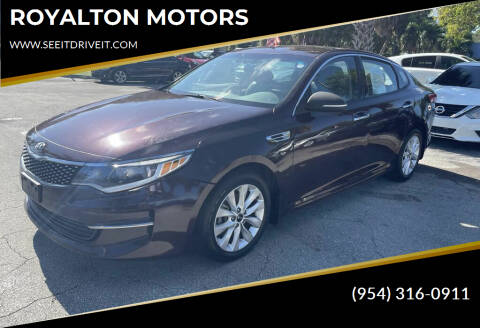 2016 Kia Optima for sale at ROYALTON MOTORS in Plantation FL
