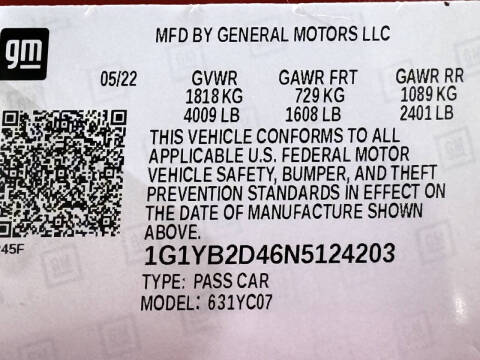 2022 Chevrolet Corvette Stingray