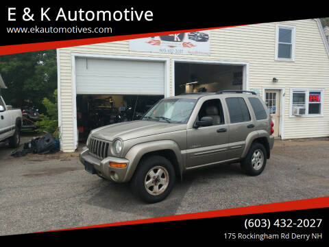 2004 Jeep Liberty for sale at E & K Automotive in Derry NH